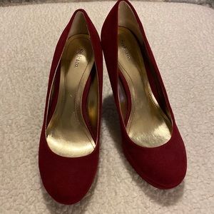 Style & Co Dark Red Suede Pumps
